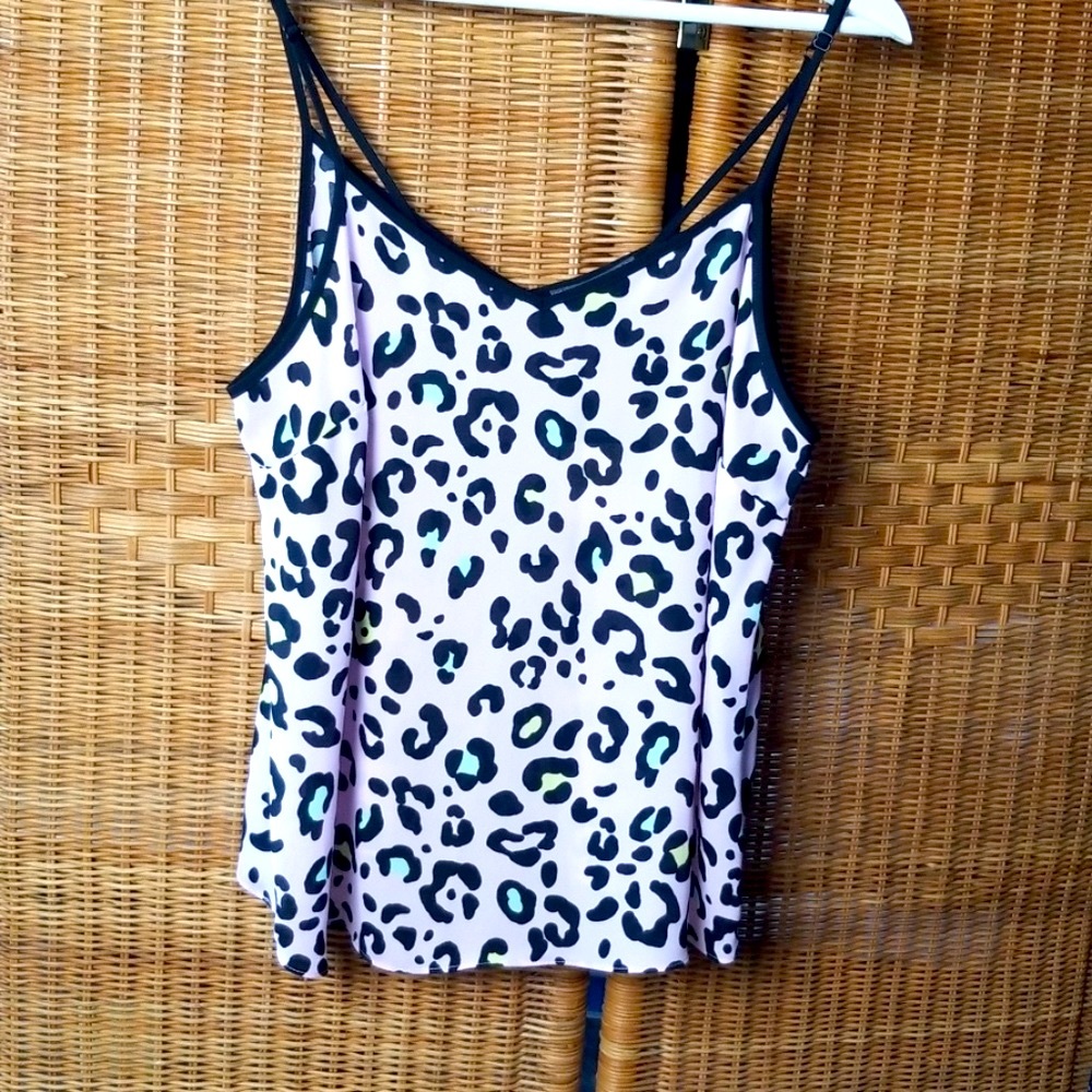 New Print Crepe Camisole Animal Print Sz 10